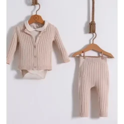 Nipperland - Conjunto de malha para bebê creme contemporâneo Discount