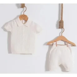 Nipperland - Conjunto de roupas de malha para bebê 2Pk creme Clearance