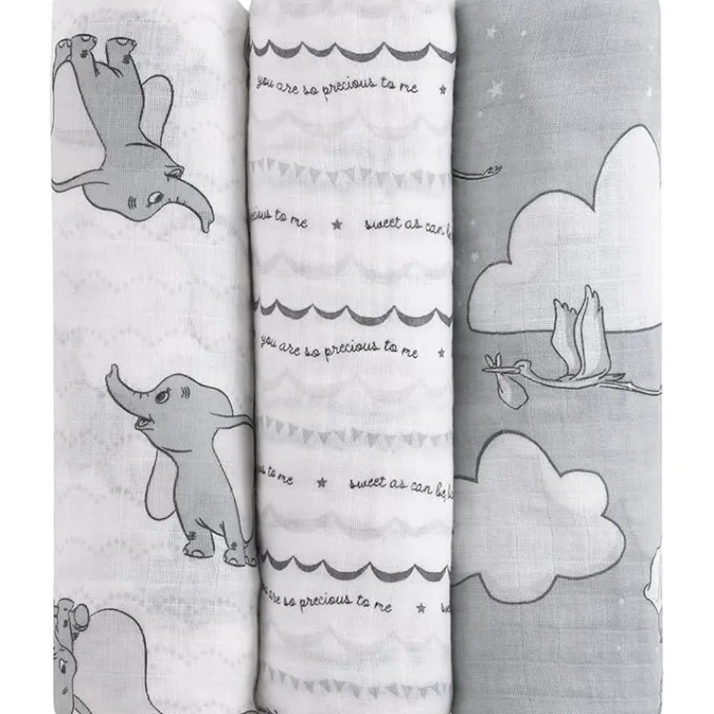 nojo__dumbo__pk_printed_m_SKUojF5WH52_0.webp NoJo - Dumbo 3 Pk Printed Muslin Swaddles Discount