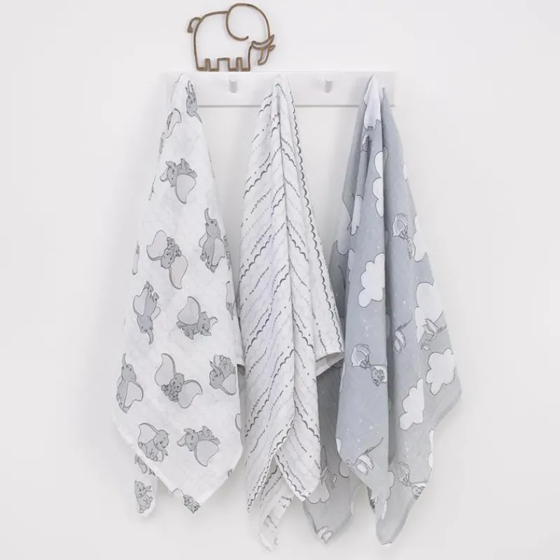 nojo__dumbo__pk_printed_m_SKUojF5WH52_1.webp NoJo - Dumbo 3 Pk Printed Muslin Swaddles Discount