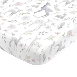 NoJo - Lençol de berço com estampa floral de cervo Outlet