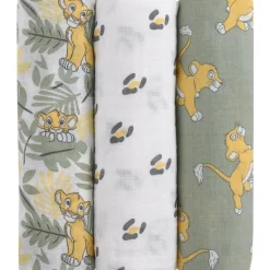 NoJo - Lion King 3 Pk Printed Muslin Swaddles Discount