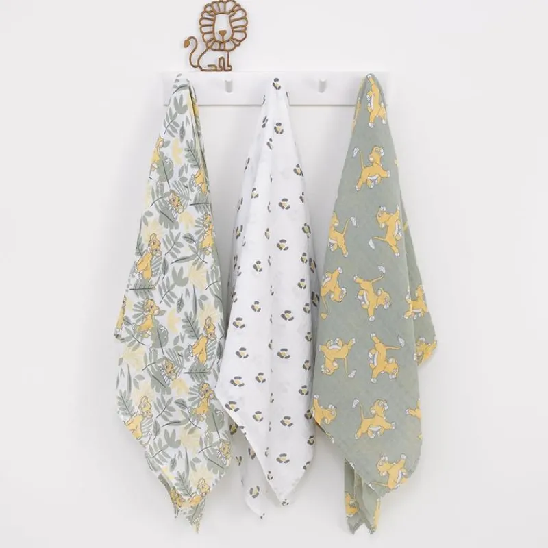 nojo__lion_king__pk_print_SKUsmUn8BRk_1.webp NoJo - Lion King 3 Pk Printed Muslin Swaddles Discount