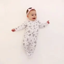 Noomie - Baby Ballerina With Ruffles Zipper Footie Clearance
