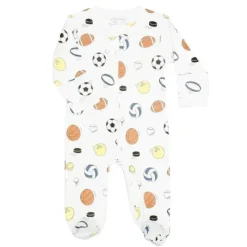 Noomie - Baby Boy Zipper Footie Sports Outlet