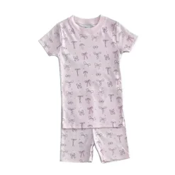 Noomie - Baby Girl Bows Short Sleeve Pajama Set Discount