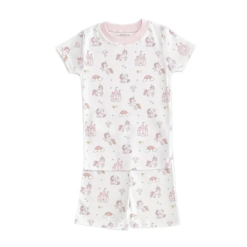 noomie__baby_girl_unicorn_SKUWBZqbMfo_0.webp Noomie - Baby Girl Unicorn World Short Sleeve Pajama Set Clearance