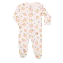 Noomie - Baby Girl Zipper Footie Peaches Discount
