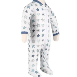 Noomie - Baby Zipper Footie Denim Stars Online