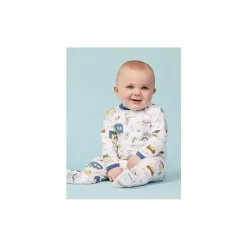 Noomie - Baby Zipper Footie Blue Camping Outlet