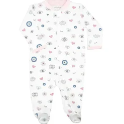 Noomie - Bebê Menina Zíper Footie Evil Eye Rosa Best