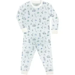 Noomie - Conjunto de pijama de manga comprida Baby Boy Let's Golf, azul Best