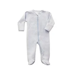Noomie - Jacquard de estrelas azul claro com zíper para bebê menino Discount