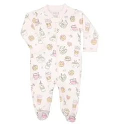 Noomie - sapatilha com zíper para bebê menina, leite e biscoitos Clearance
