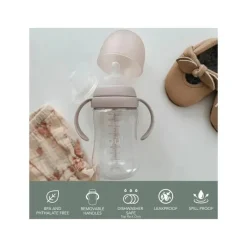 Nouka - Mamadeira Transicional/Copo com Canudinho, Blush Suave Discount