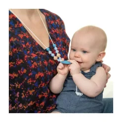 Nuby - Colar com pingente de silicone Tendências de dentição Fashion