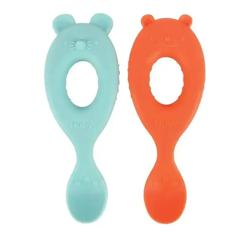 nuby__colheres_de_persona_SKUnahSVFCR_0.webp Nuby - Colheres de personagens de silicone - 2 unidades de silicone, urso e mouse New