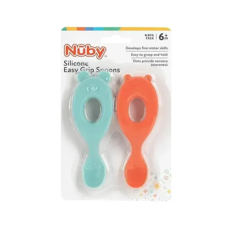 nuby__colheres_de_persona_SKUnahSVFCR_5.webp Nuby - Colheres de personagens de silicone - 2 unidades de silicone, urso e mouse New