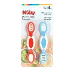 Nuby - colheres para mergulho e colher, pacote com 2, menino Clearance