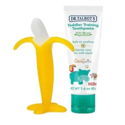 Nuby - Combinação de pasta de dente infantil Dr. Talbot's Banana Brush Sale