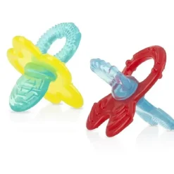 Nuby - conjunto combinado de mordedor, 1 mordedor maluco e 2 mastigáveis Discount
