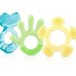 Nuby - conjunto de mordedor de 3 estágios, as cores podem variar Online