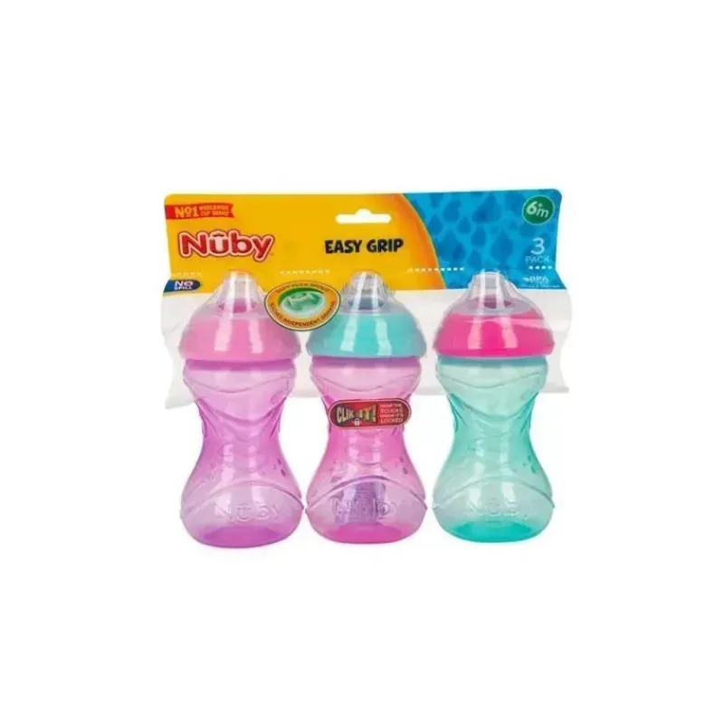 nuby__cup__pk_clikit_soft_SKUj0DaTuN8_0.webp Nuby - Cup 3 Pk Clik-It Soft Bico 10 Oz, Roxo/Rosa/Aqua Fashion