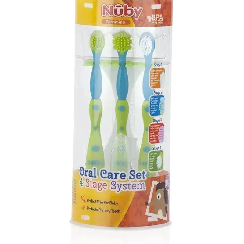 nuby__dr_talbots__pc_conj_SKUlb6nYcOU_1.webp Nuby - Dr Talbots 4 Pc Conjunto de Cuidados de Dentes e Gengivas, Aqua/Verde Best