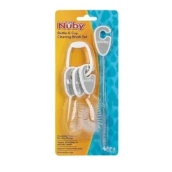 Nuby - Garrafa e copo Conjunto de escovas de limpeza para todos os lados Hot