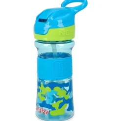 Nuby - Garrafa Flip-It Reflex, Aqua Camo Fashion