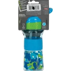 Nuby - Garrafa Flip-It Reflex, Aqua Camo Fashion