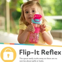 Nuby - Garrafa Flip-It Reflex, Leopardo Rosa Sale