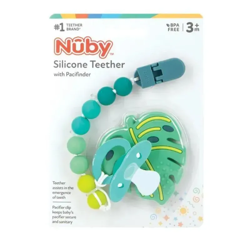 nuby__mordedor_de_silicon_SKUqgru1GQo_1.webp Nuby - Mordedor de Silicone 1Pk com Pacifinder de Contas de Silicone, Estojo Misto Clearance
