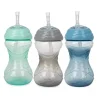 Nuby - 3Pk Clik-It Flexi-Straw Cup10 Oz, Água/Cinza/Azul Online