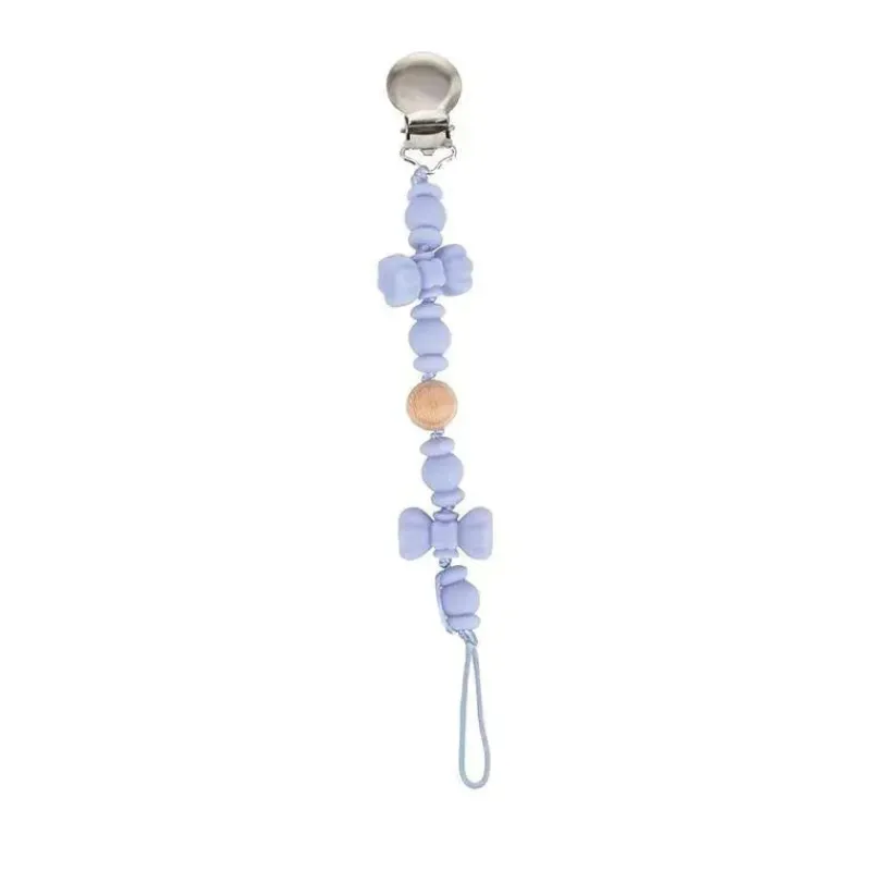 nuby__portachupeta_com_mi_SKUyhEUICvq_0.webp Nuby - Porta-chupeta com miçangas de silicone/madeira e clipe de aço inoxidável, gravata borboleta Online