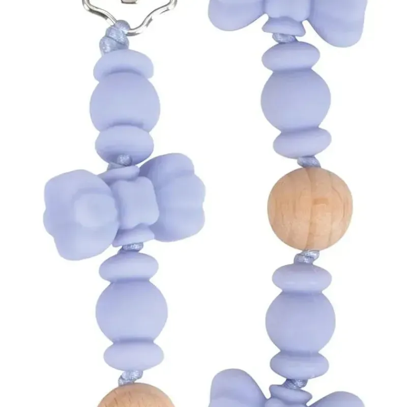 nuby__portachupeta_com_mi_SKUyhEUICvq_2.webp Nuby - Porta-chupeta com miçangas de silicone/madeira e clipe de aço inoxidável, gravata borboleta Online