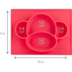 Nuby - Sure Grip Mini Placemat de Silicone, Macaco Vermelho Hot