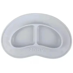 Nuby - Tapete de alimentação de silicone seccionado, cinza Sale
