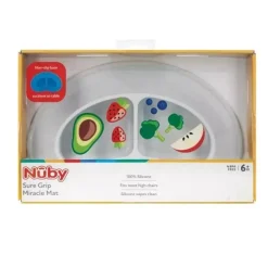 Nuby - Tapete de alimentação de silicone seccionado, cinza Sale