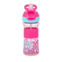 Nuby - Thirsty Kids 12 Oz Flip-It Reflex Refletor Copo com Bico Macio, Rosa New