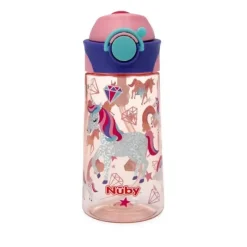Nuby - Thirsty Kids 15Oz Flip-It Bolt Unicórnios Rosa Outlet