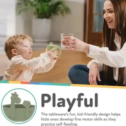 Nuby - Tigela de alimentação para bebê girafa de silicone - Verde Sale