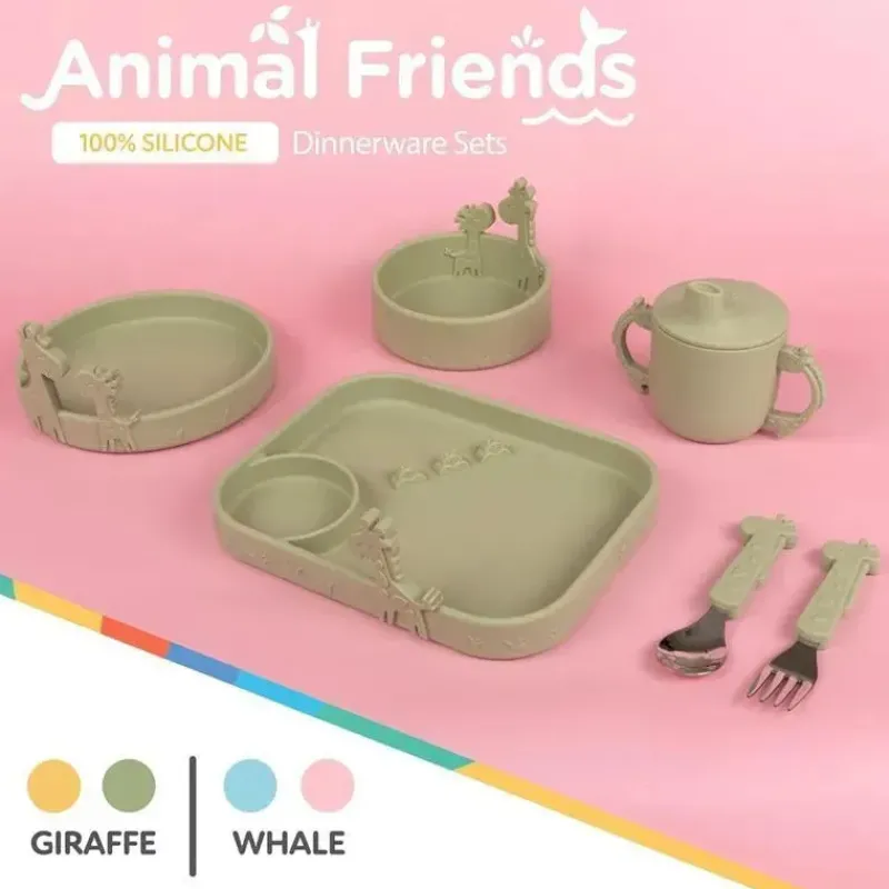 nuby__tigela_de_alimentao_SKUJyOjhUkU_3.webp Nuby - Tigela de alimentação para bebê girafa de silicone - Verde Sale