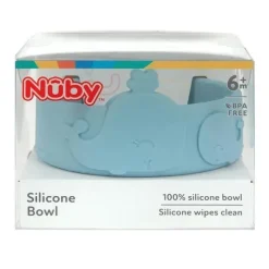 Nuby - Tigela de Alimentação de Baleias em Silicone - Azul Best