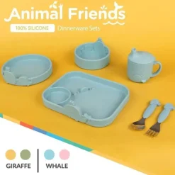 Nuby - Tigela de Alimentação de Baleias em Silicone - Azul Best