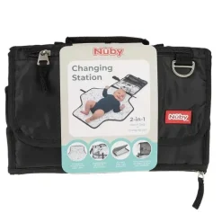 Nuby - trocador portátil totalmente preto do Dr. Talbot com estojo New