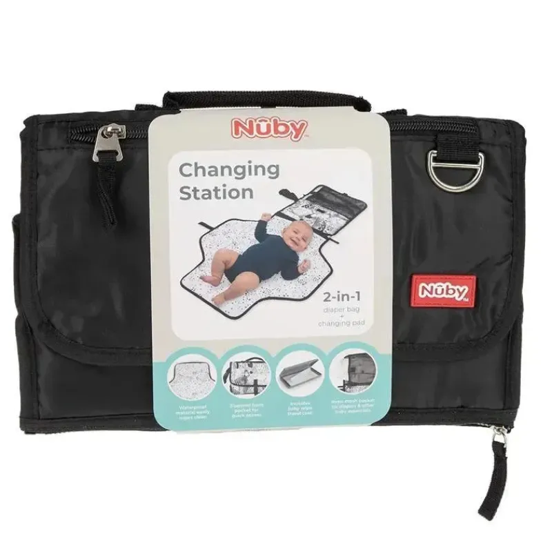 nuby__trocador_porttil_to_SKULlRFpYYd_6.webp Nuby - trocador portátil totalmente preto do Dr. Talbot com estojo New