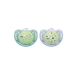 Nuk - 2 Pk Boy Chupeta Airflow Glow In Dark, Tamanho 1 Sale