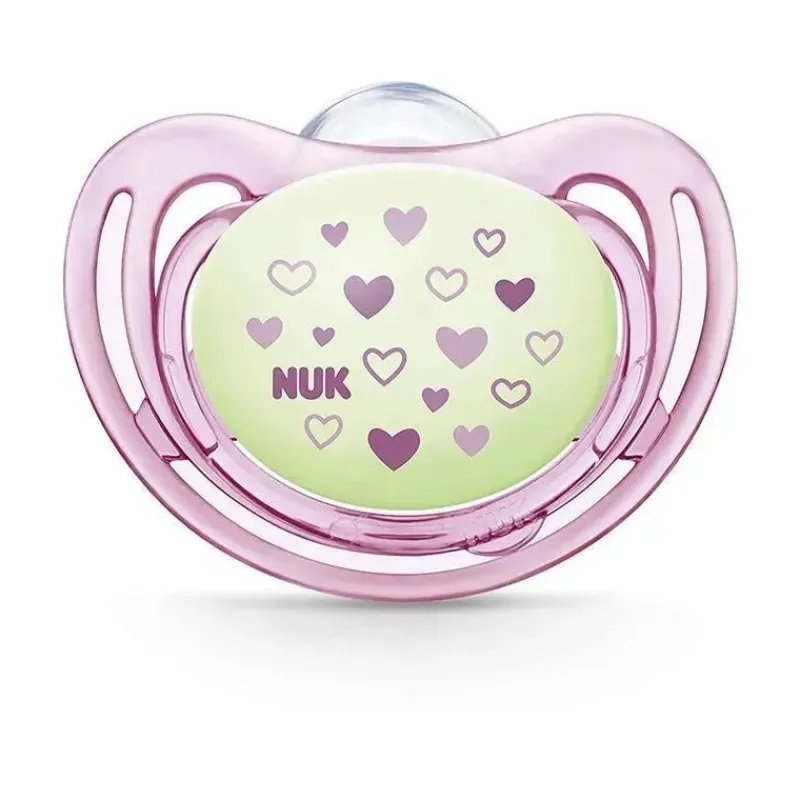 nuk___pk_chupeta_fluxo_de_SKUb4MJ9Yhn_3.webp Nuk - 2 Pk Chupeta Fluxo de Ar Brilho no Escuro, Menina, Tamanho 2 Best