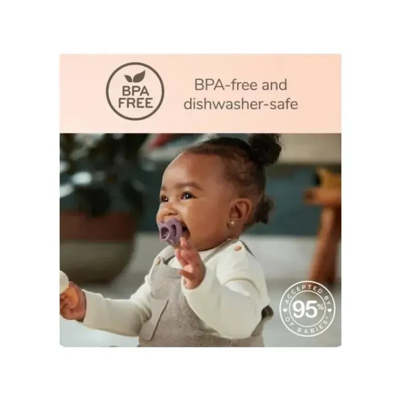 nuk___unidades_de_chupeta_SKUW8B6PvXL_1.webp Nuk - 2 unidades de chupeta 100% silicone para meninas, 0/6M, meia-noite lavanda Fashion